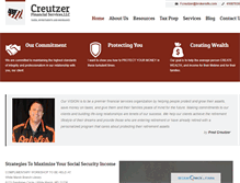 Tablet Screenshot of creutzerfinancial.com